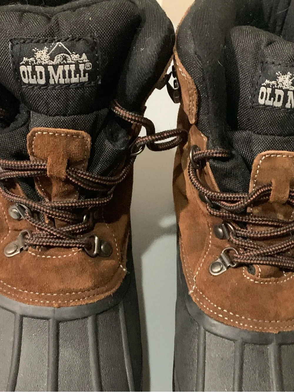 Men's Brown and Black Waterproof Winter Duck Boots